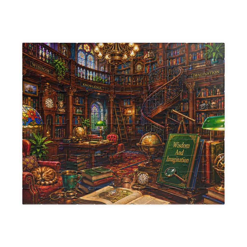 Cozy Vintage Library Puzzle 520-piece | Bookshop Jigsaw