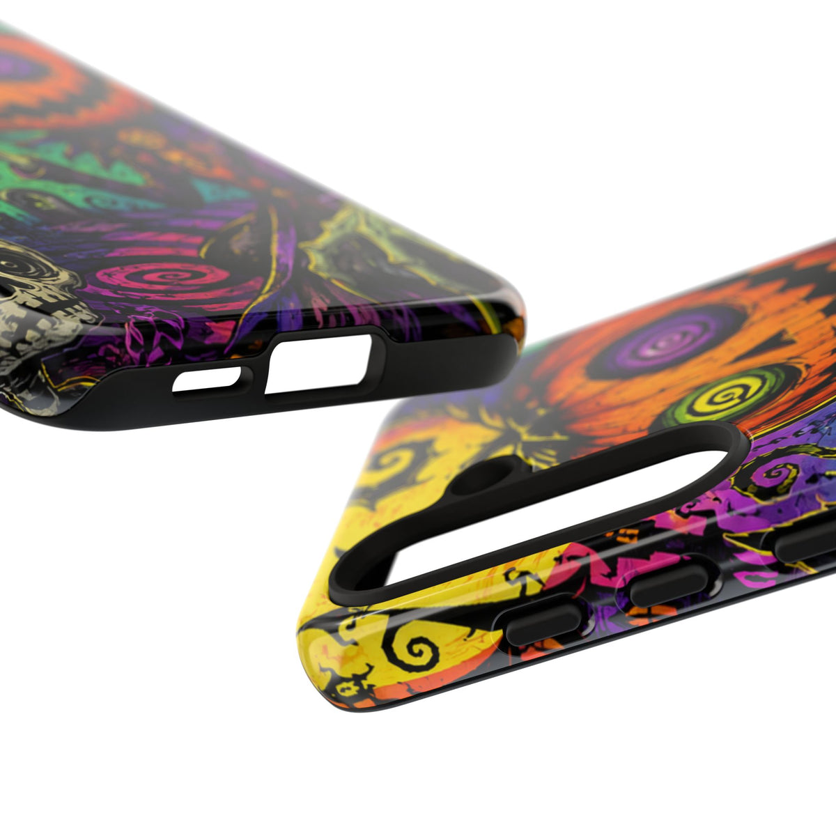 Halloween Pumpkin Skull Phone Case — Psychedelic Jack-o'-Lantern Tough Case