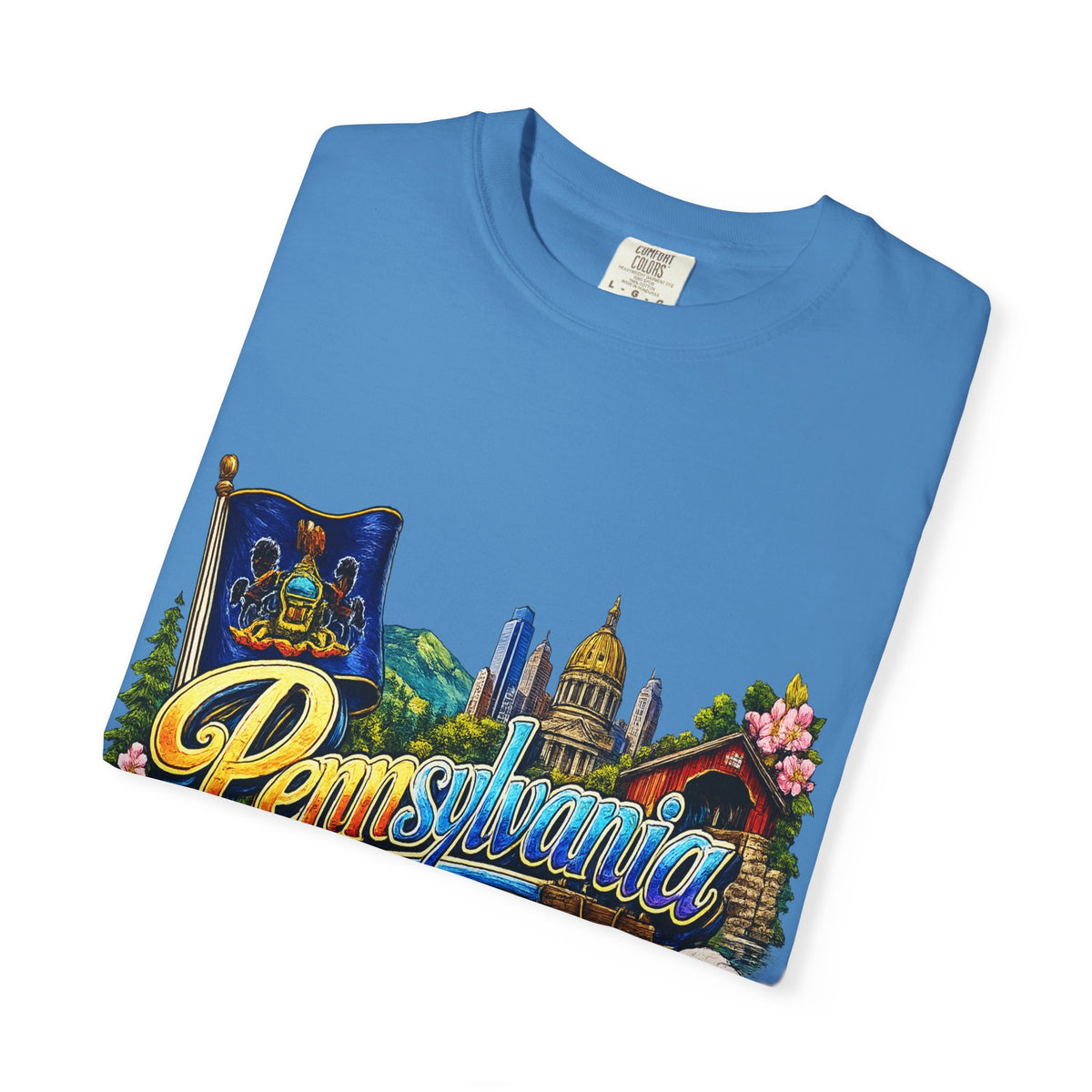 Pennsylvania Vintage Postcard T-Shirt | State Skyline Tee