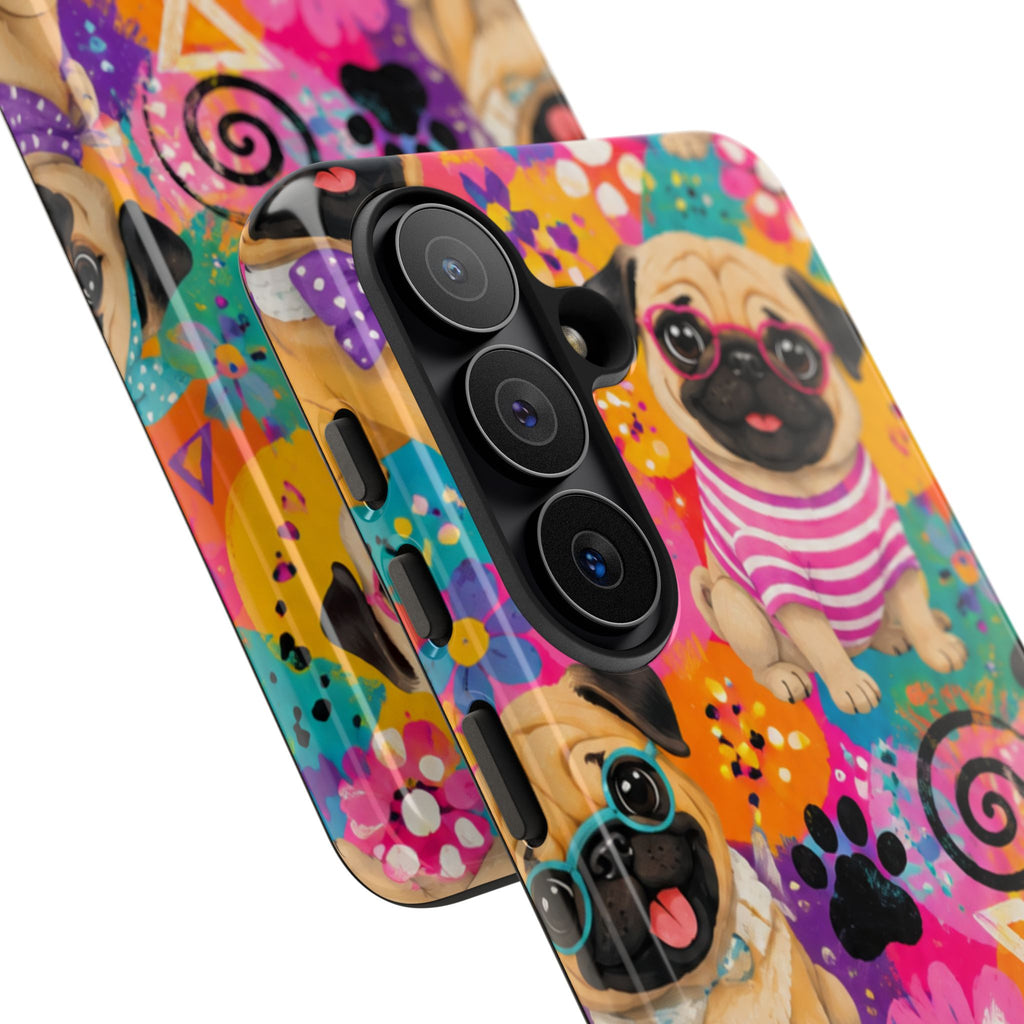 Pug Pop Art Phone Case — Colorful Pug Pattern Tough Case