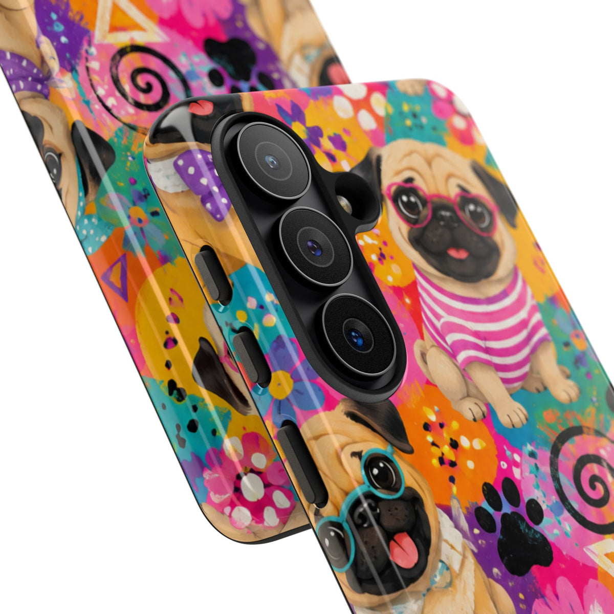 Pug Pop Art Phone Case — Colorful Pug Pattern Tough Case