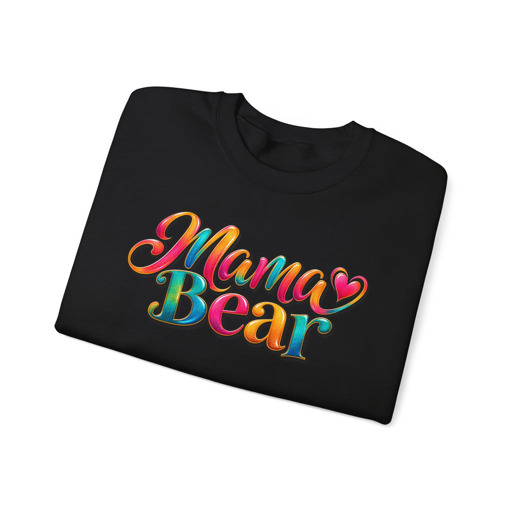 Mama Bear Crewneck Sweatshirt – Colorful Retro Mom Graphic