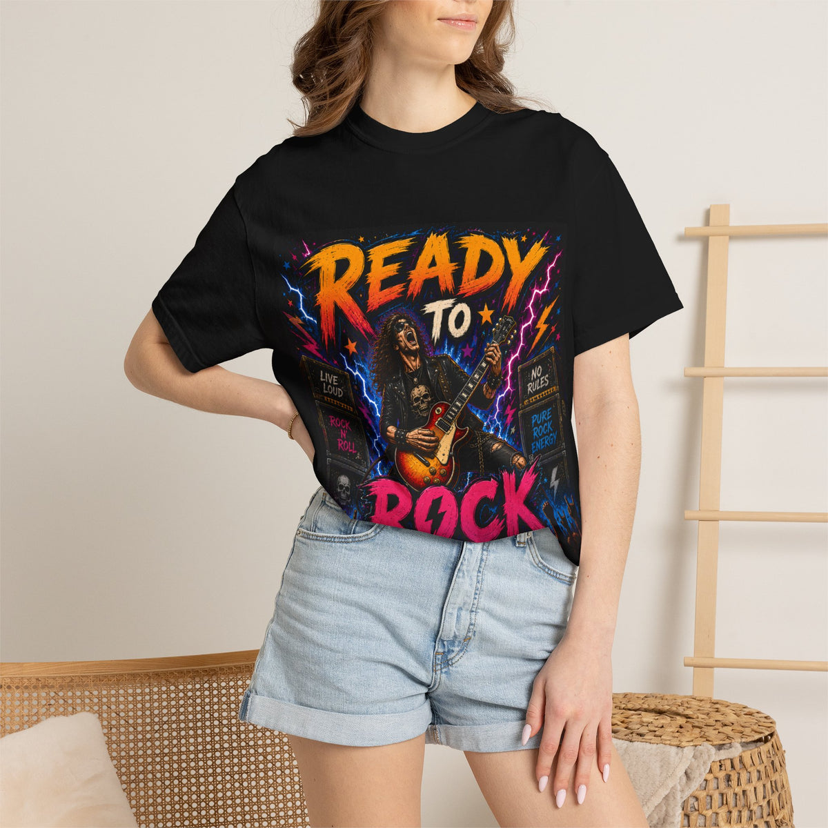 Ready to Rock Electric Guitar T-Shirt | Rock Concert Tee