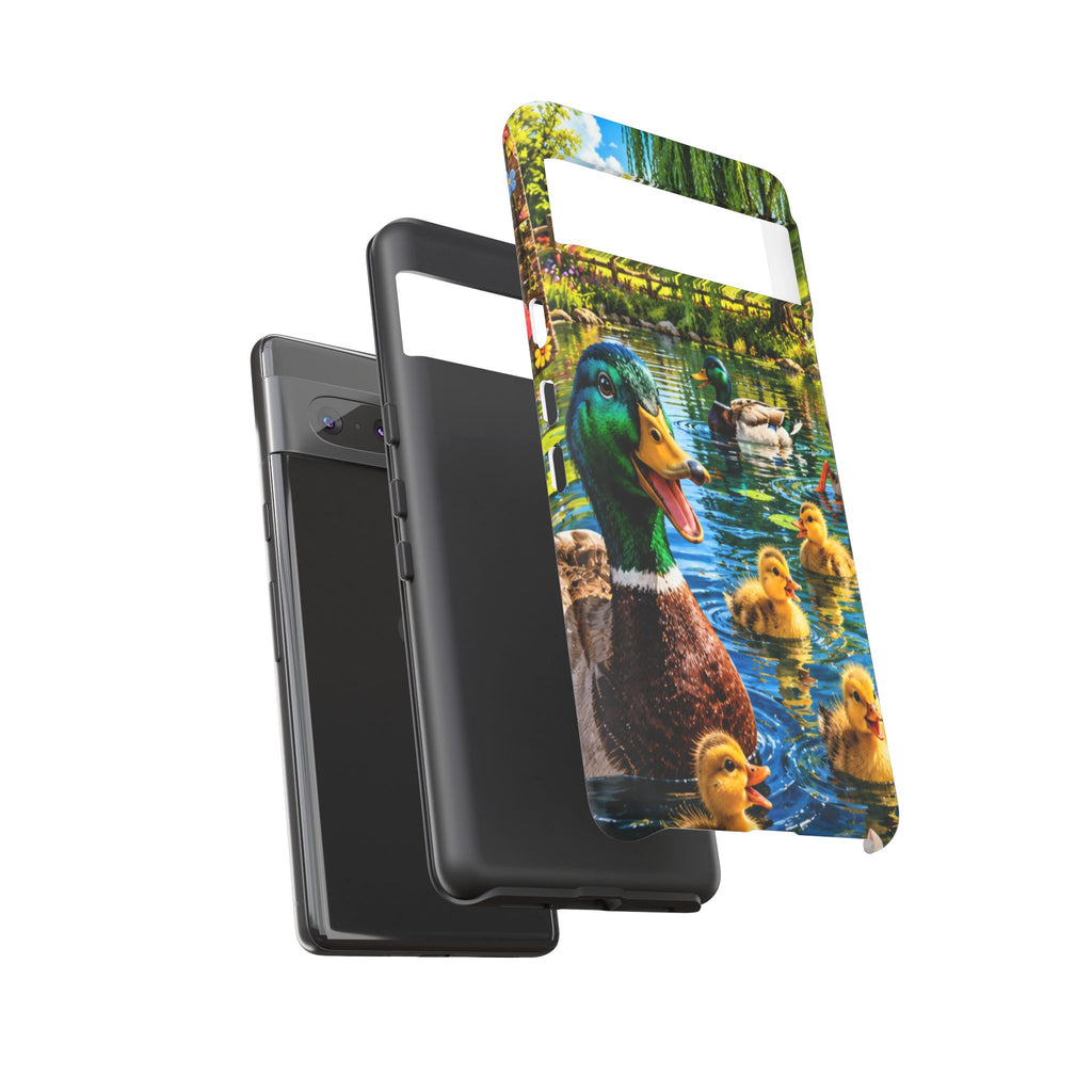 Duck Family Phone Case — Cute Mallard & Ducklings Protective Tough Case
