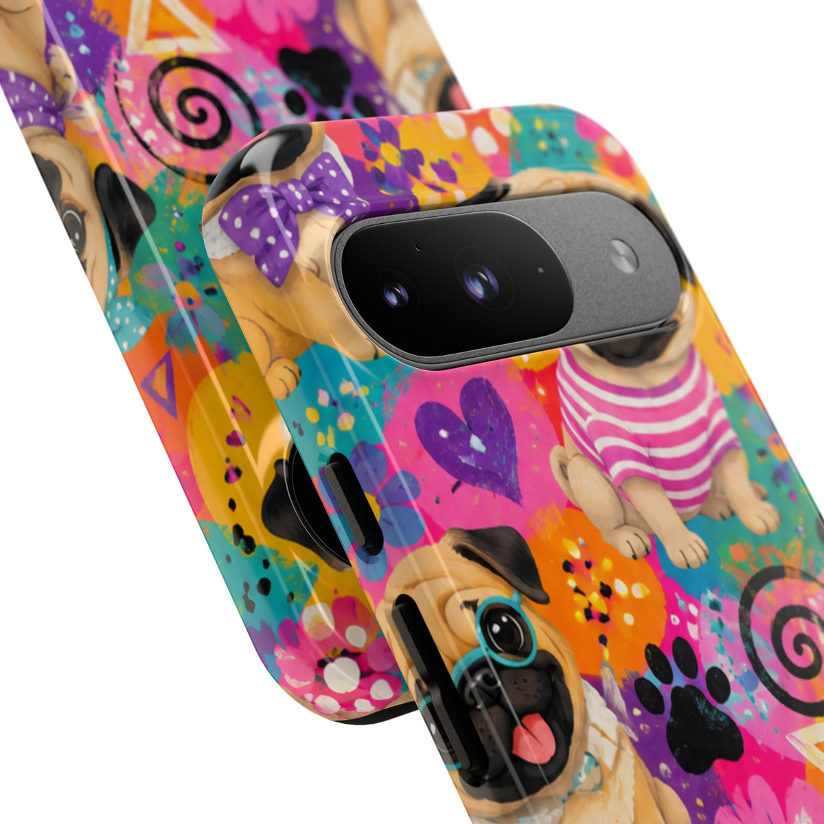 Pug Pop Art Phone Case — Colorful Pug Pattern Tough Case