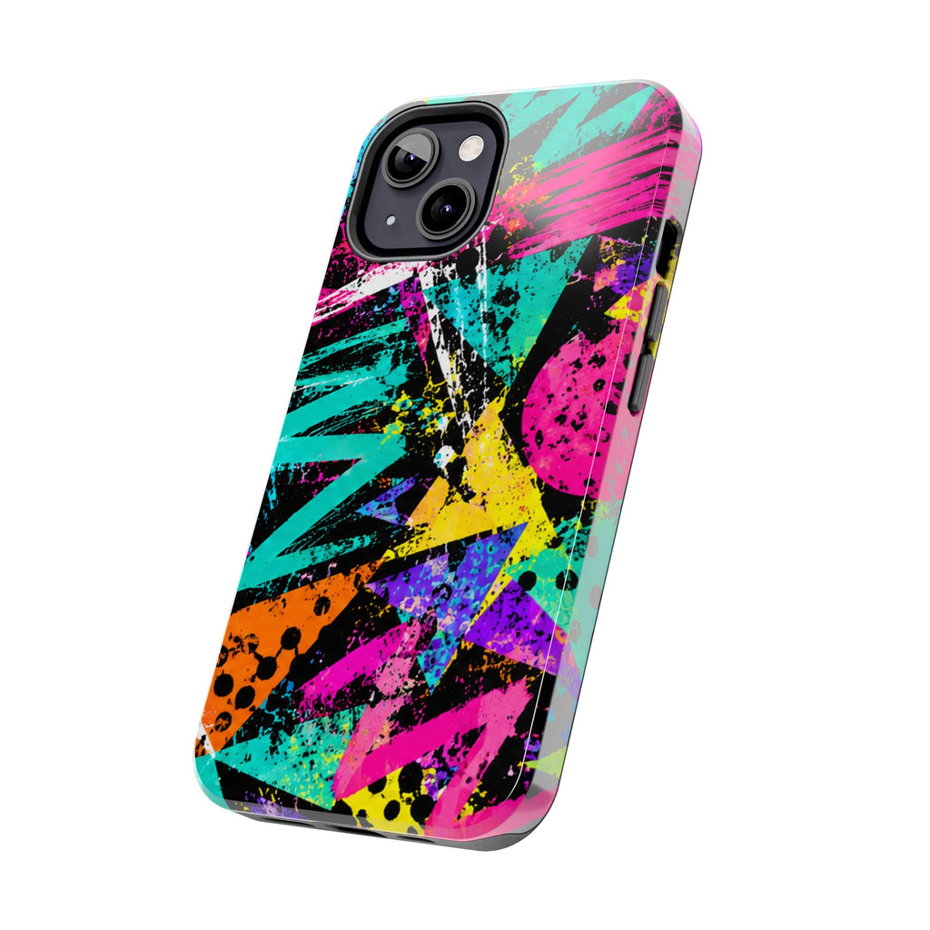 Tough Phone Case — Neon Graffiti Splash Protective Cover