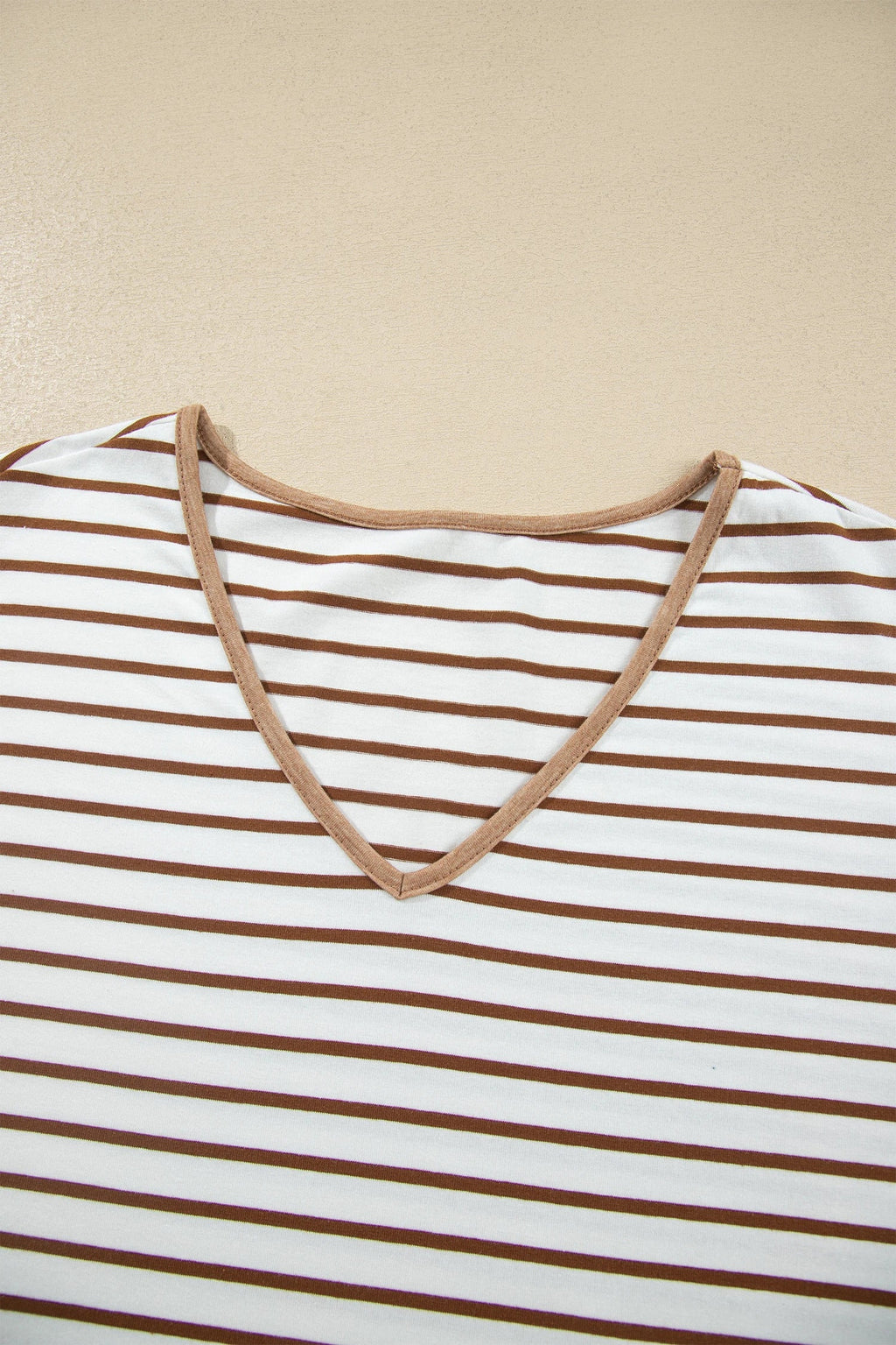 Stripe Ruffle Patchwork V-Neck Top & Pants Set