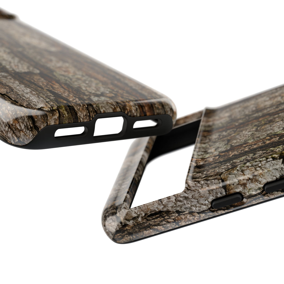 Bark Texture Phone Case - Rugged Woodland Camouflage for Nature Lovers
