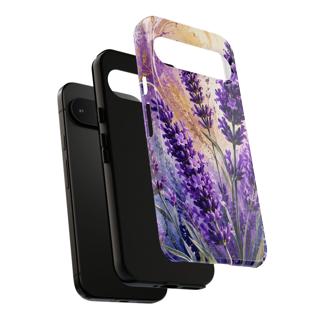 Lavender Bouquet Tough Phone Case — Protective Floral iPhone Case