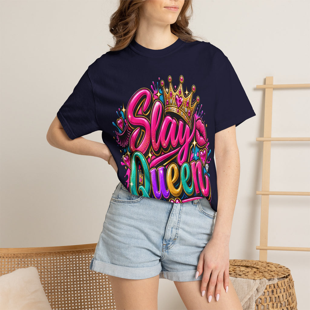 Slay Queen graphic T-Shirt | Crown graffiti style