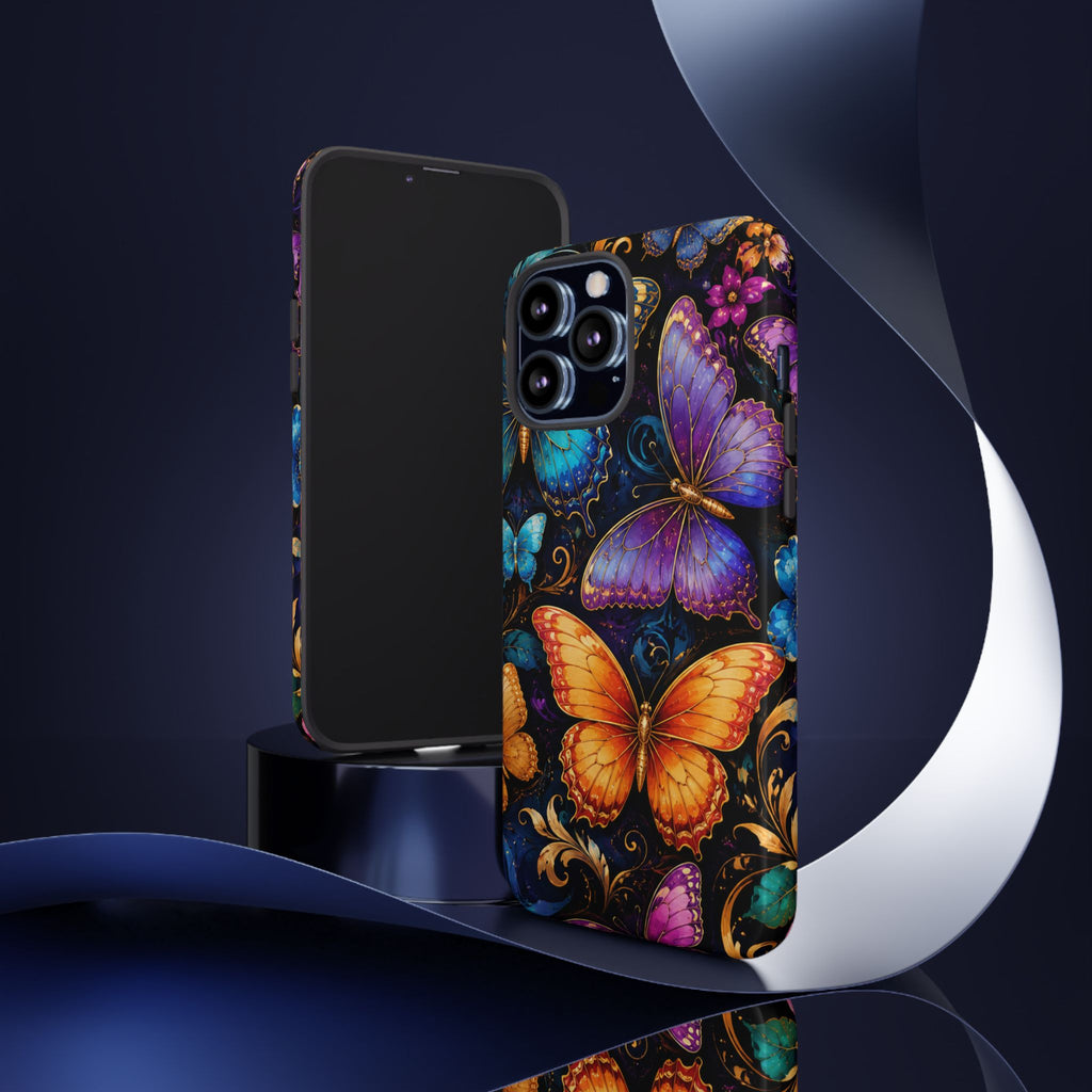 Butterfly Tough Phone Case — Colorful Floral Butterflies Protective Cover