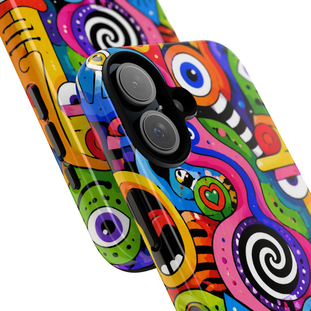 Colorful Abstract Doodle Tough Phone Case