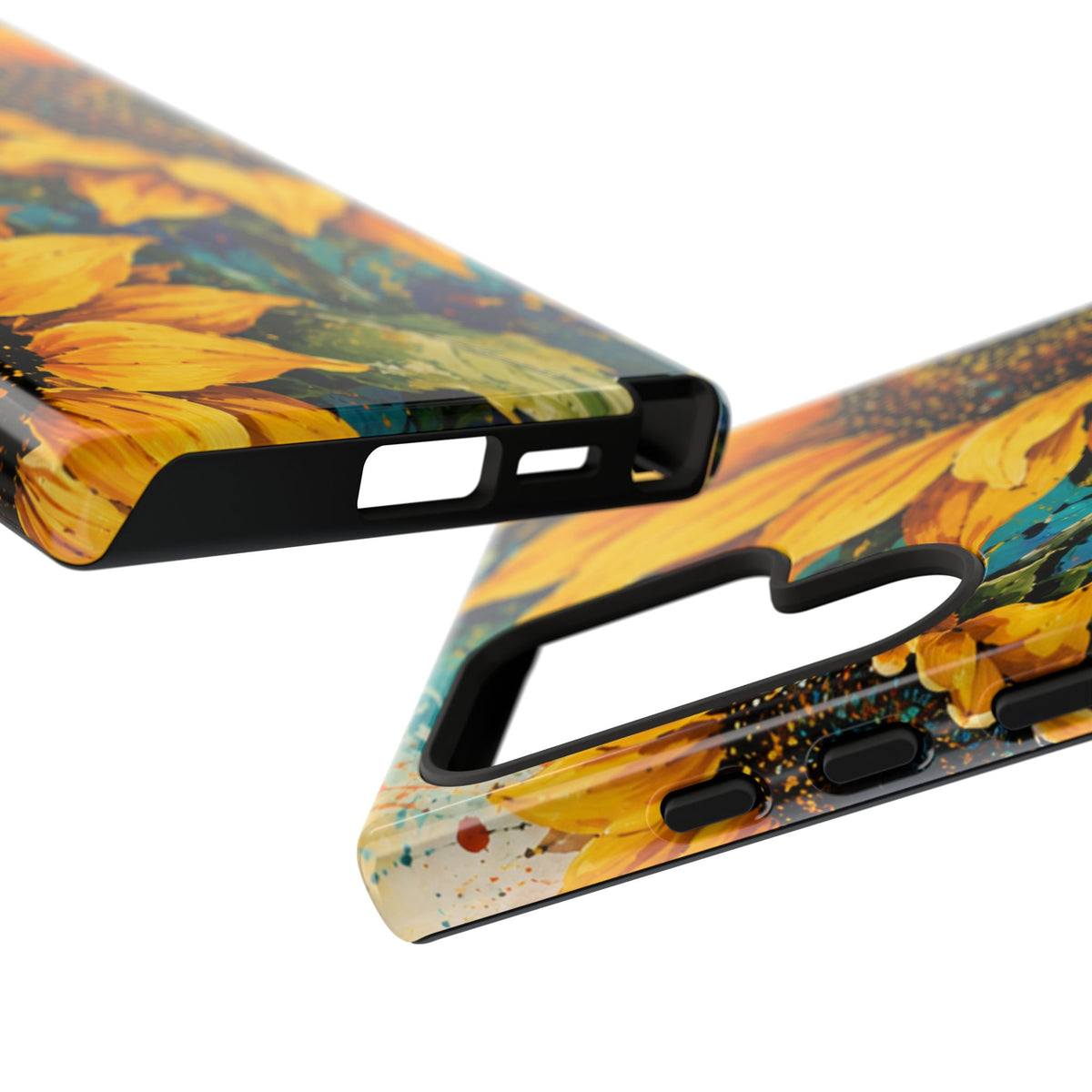 Sunflower Art Phone Case — Vibrant Yellow Floral Tough Case