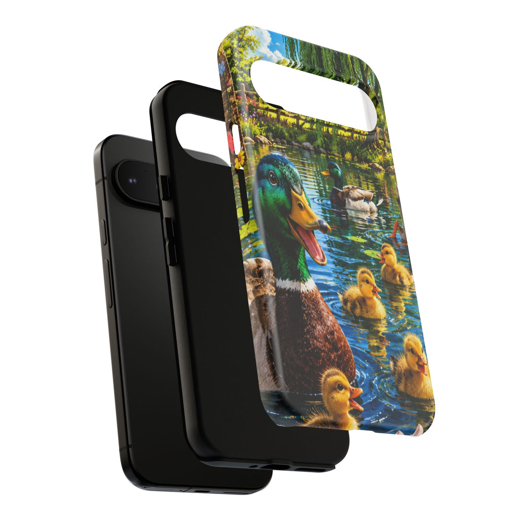 Duck Family Phone Case — Cute Mallard & Ducklings Protective Tough Case