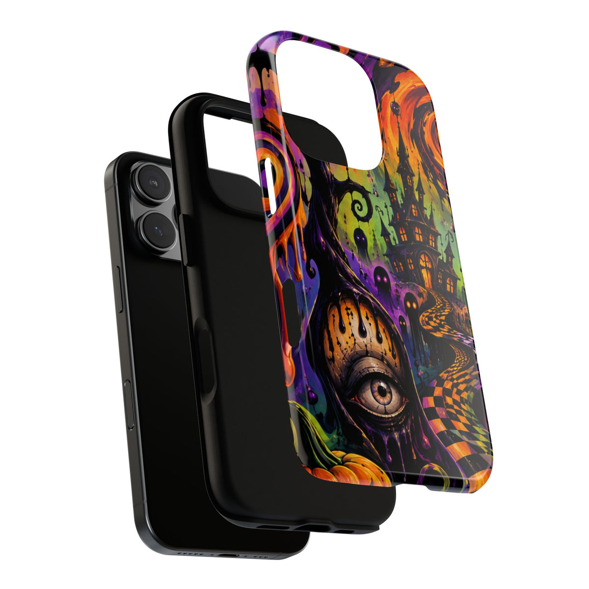 Phone Case — Psychedelic Haunted House Halloween Design