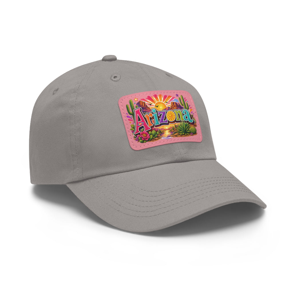 Arizona Sunset Leather Patch Dad Hat | State Patch Hat