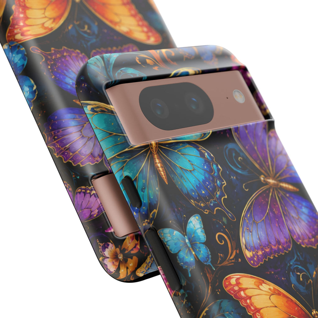 Butterfly Tough Phone Case — Colorful Floral Butterflies Protective Cover