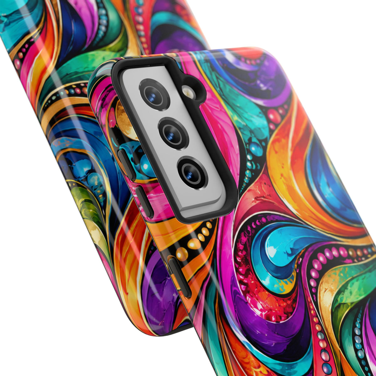 Colorful Swirl Tough Phone Case — Vibrant Abstract Protective Cover
