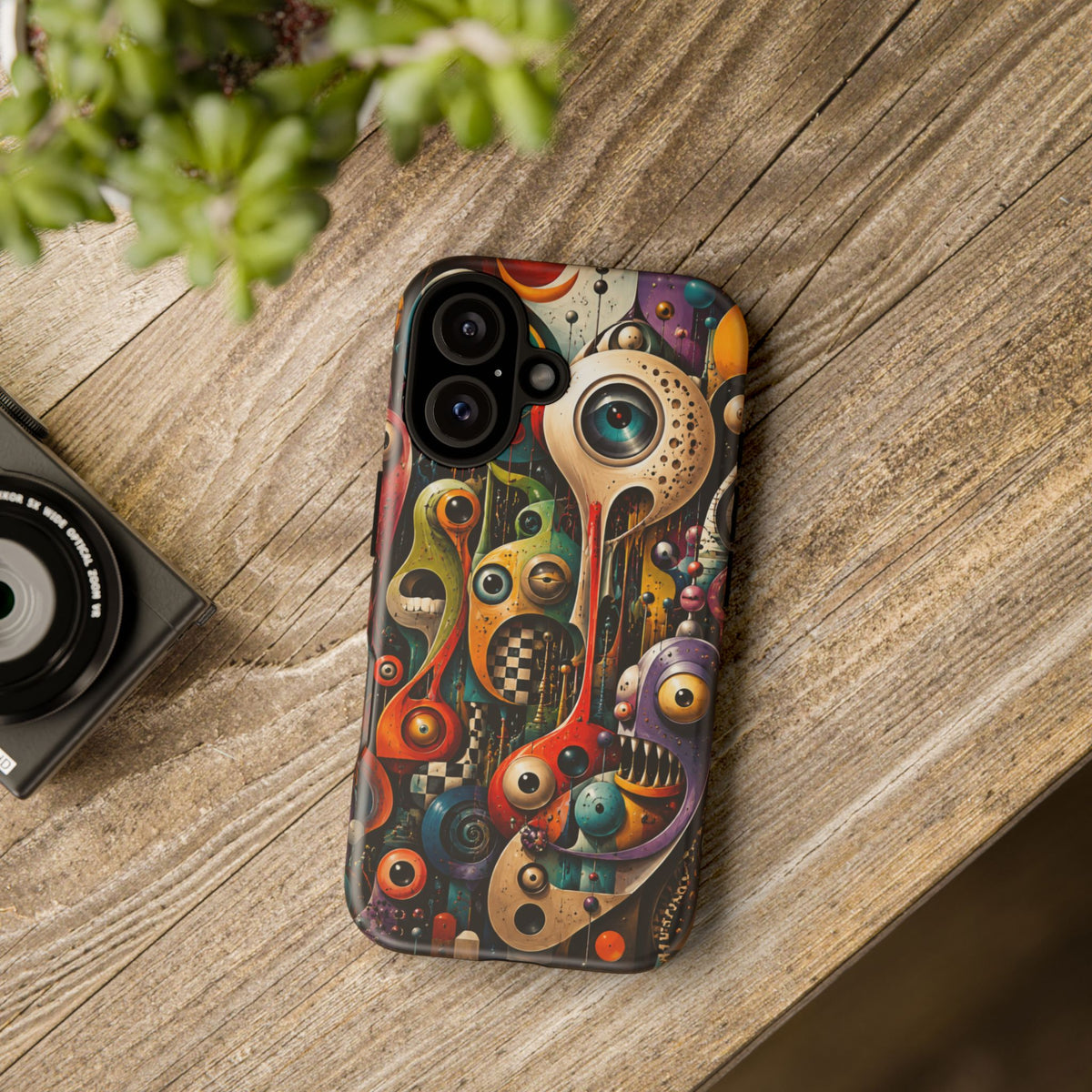 Surreal Monster Art Phone Case — Colorful Abstract Creature Design