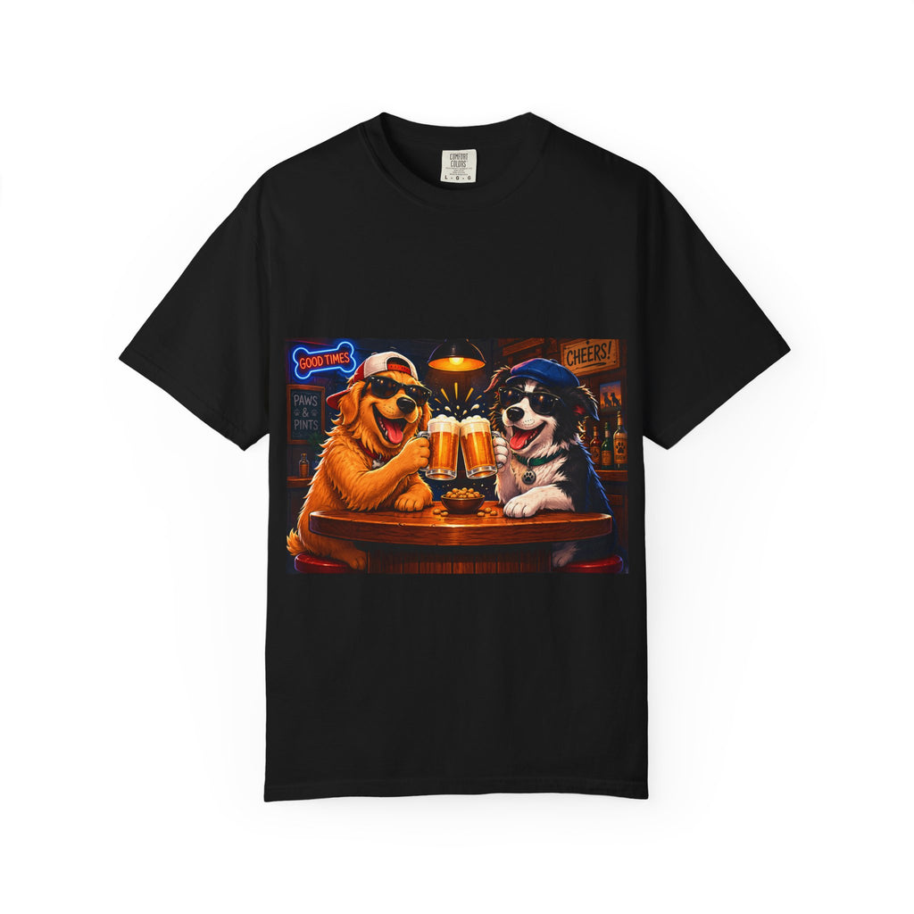 Dogs Cheers T-shirt | Beer Pub Paws Design