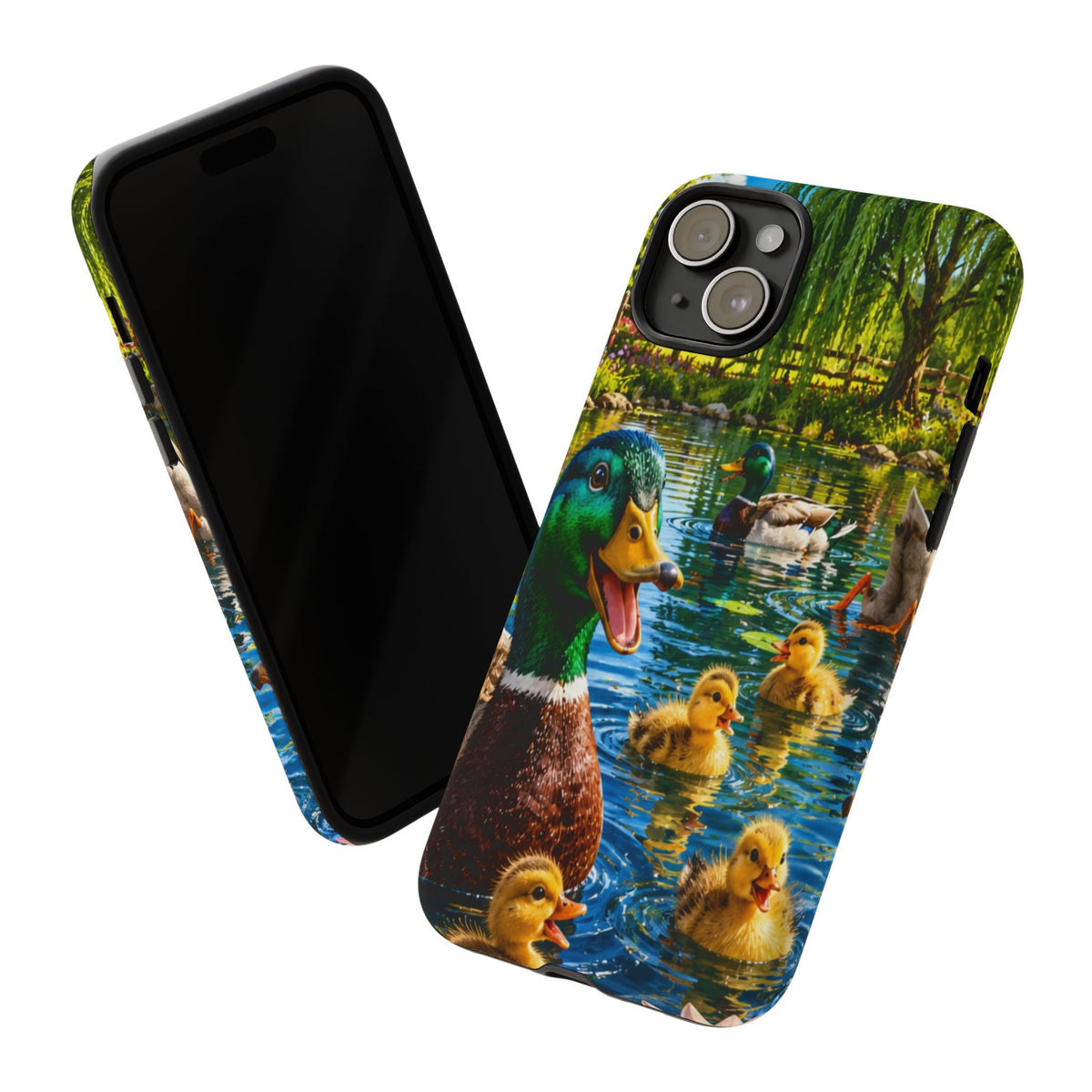 Duck Family Phone Case — Cute Mallard & Ducklings Protective Tough Case