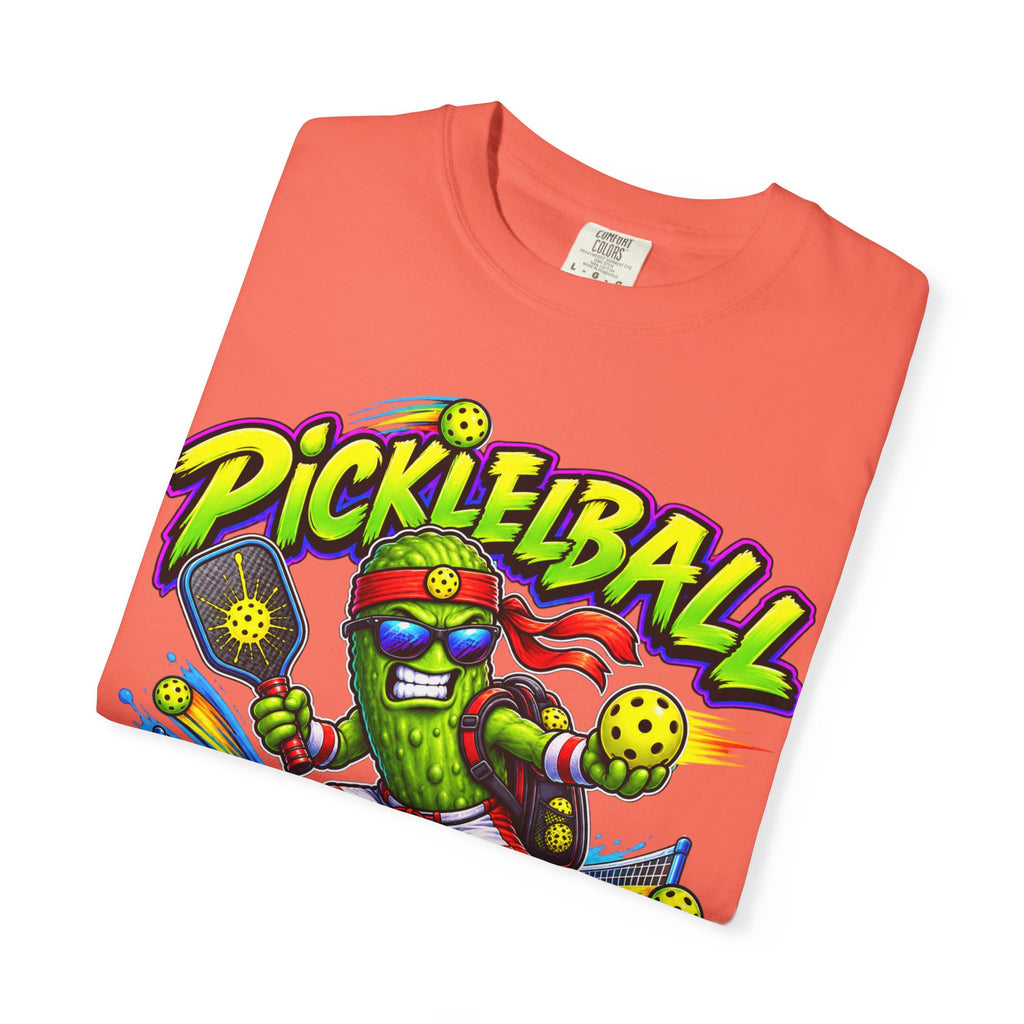 Pickleball Warrior T-Shirt | Cartoon Pickle Player Graphic