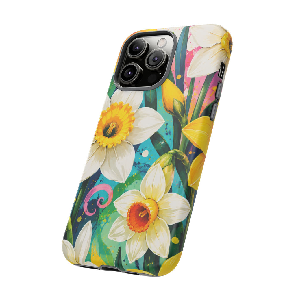 Daffodil Floral Phone Case — Bright Spring Garden Protective Cover