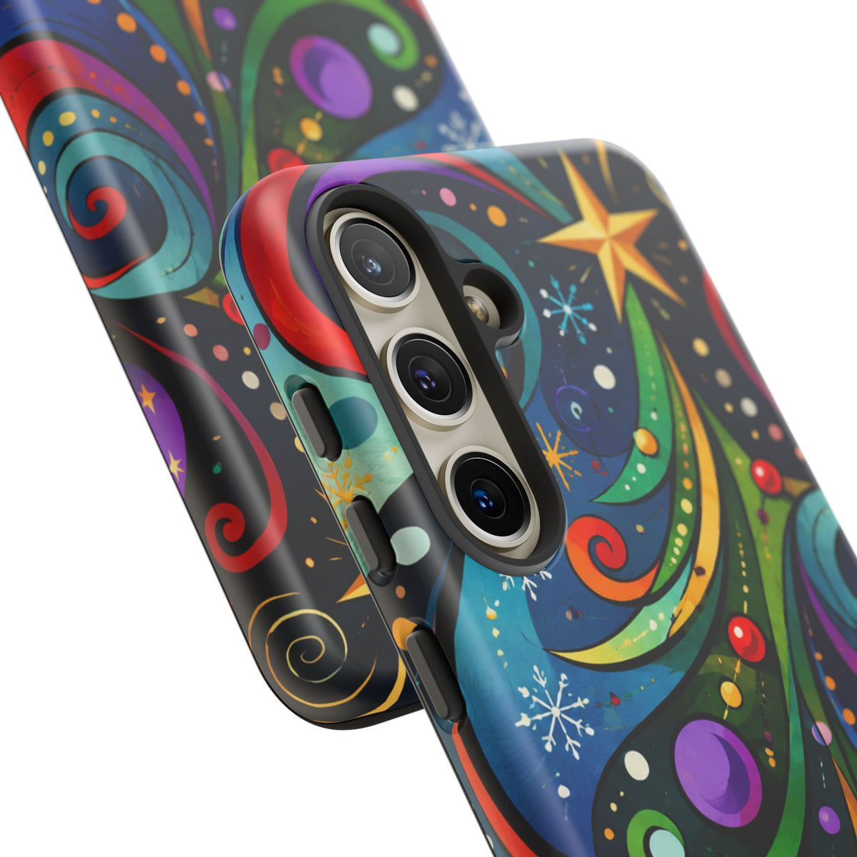 Colorful Swirl Christmas Tree Tough Phone Case