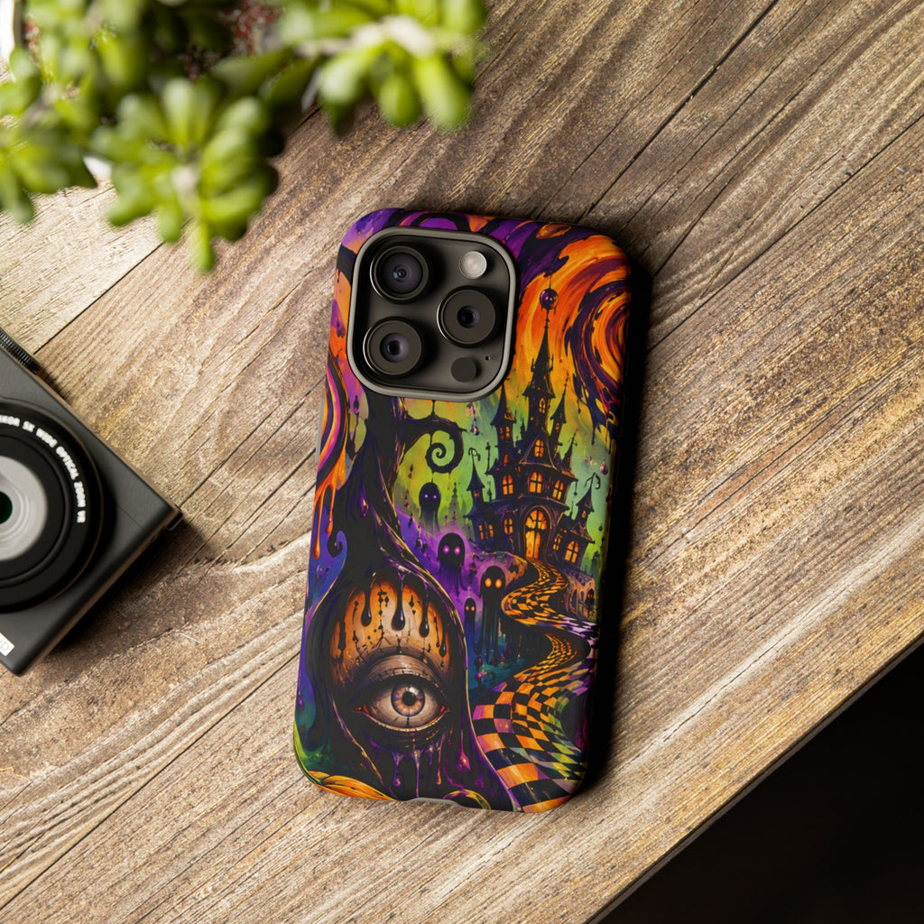 Phone Case — Psychedelic Haunted House Halloween Design