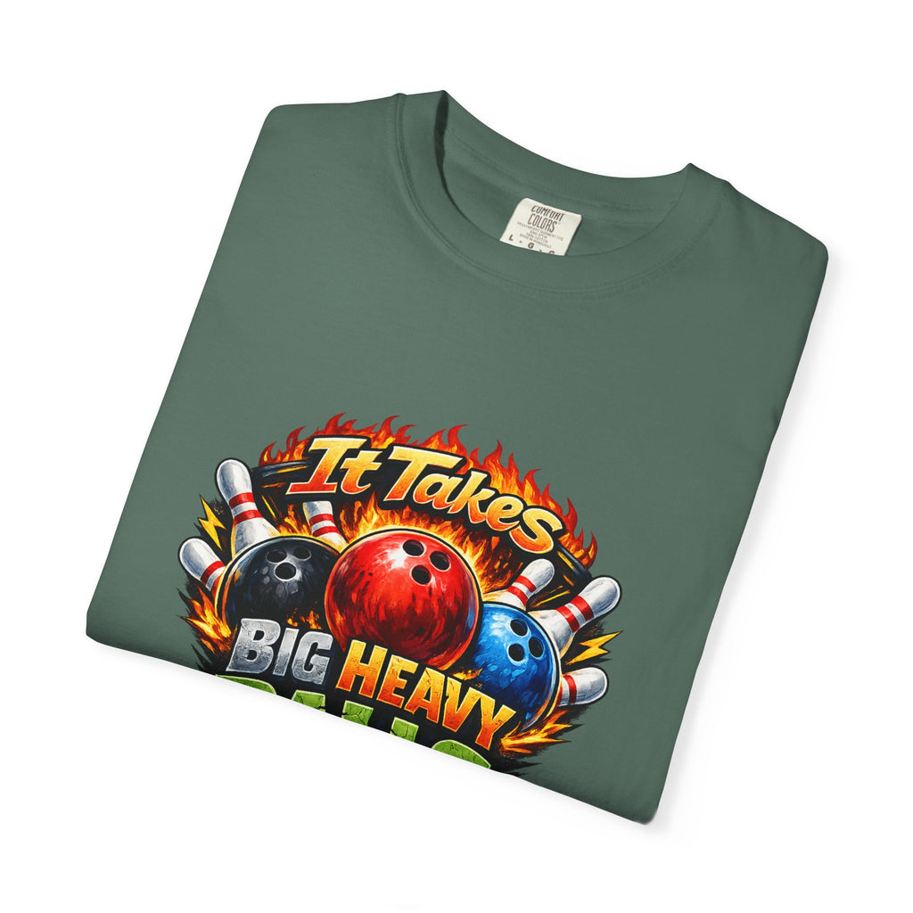 It Takes Big Heavy Balls To Play This Game T-shirt | Bowling Graphic Tee