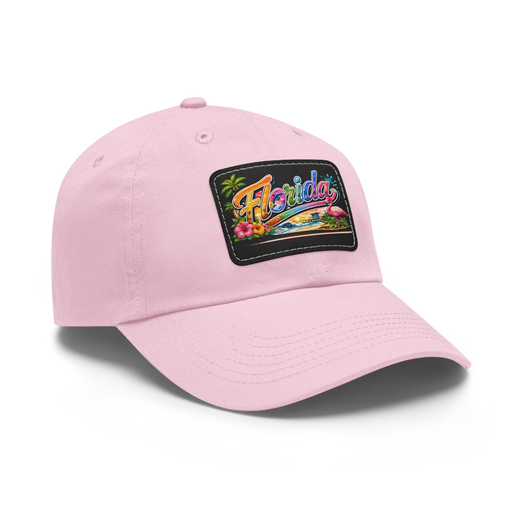 Florida Retro Patch Dad Hat | Leather Rectangle