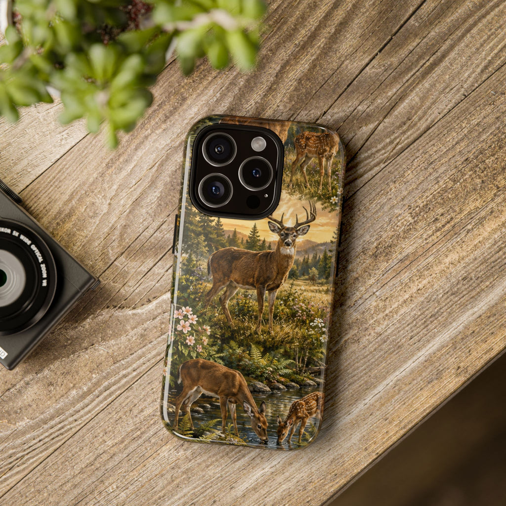 Deer Forest Phone Case — Woodland Bucks Nature iPhone Cover