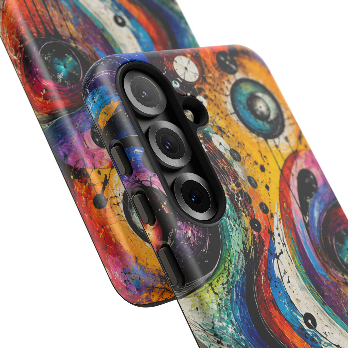 Abstract Cosmic Swirl Phone Case — Colorful Artistic iPhone Tough Case