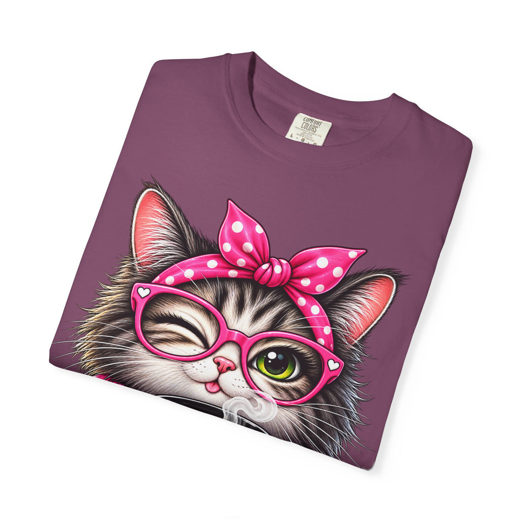 Cat Coffee Tee — "Coffee First Then People" Cute Cat Graphic T-Shirt