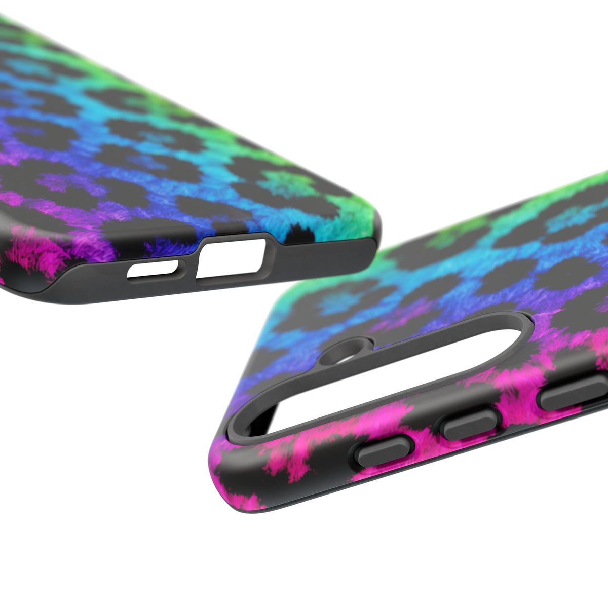 Neon Rainbow Leopard Tough Case – Colorful Animal Print Phone Cover