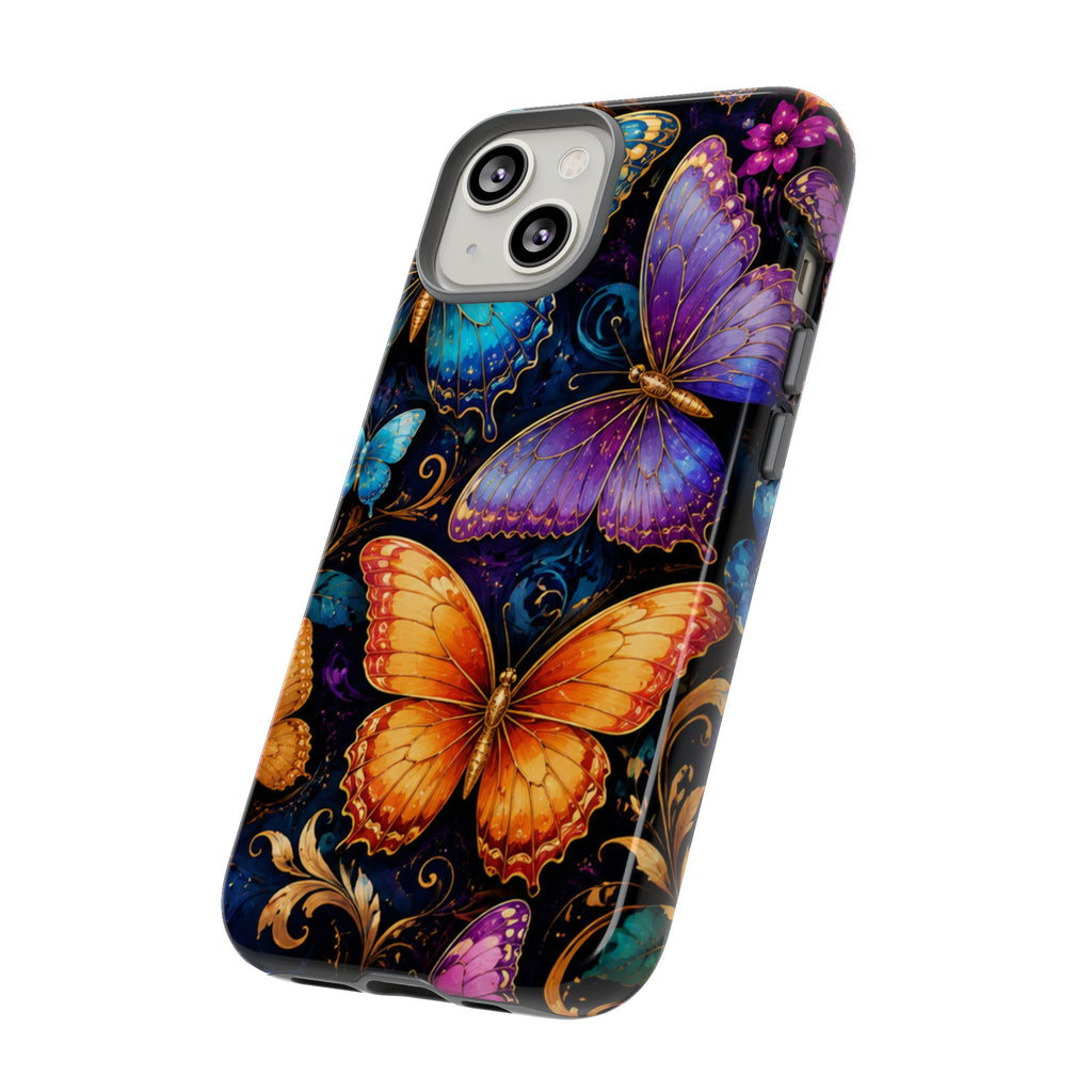 Butterfly Tough Phone Case — Colorful Floral Butterflies Protective Cover