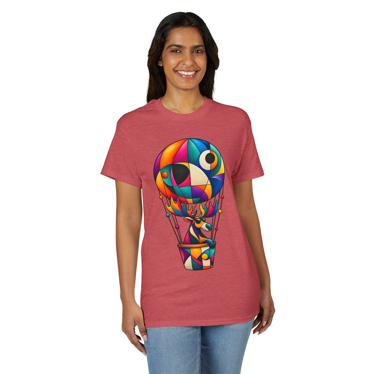 Colorful Geometric Hot Air Balloon T-Shirt