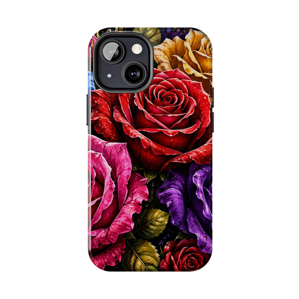 Tough Phone Case — Vibrant Rose Garden Protective Phone Cover