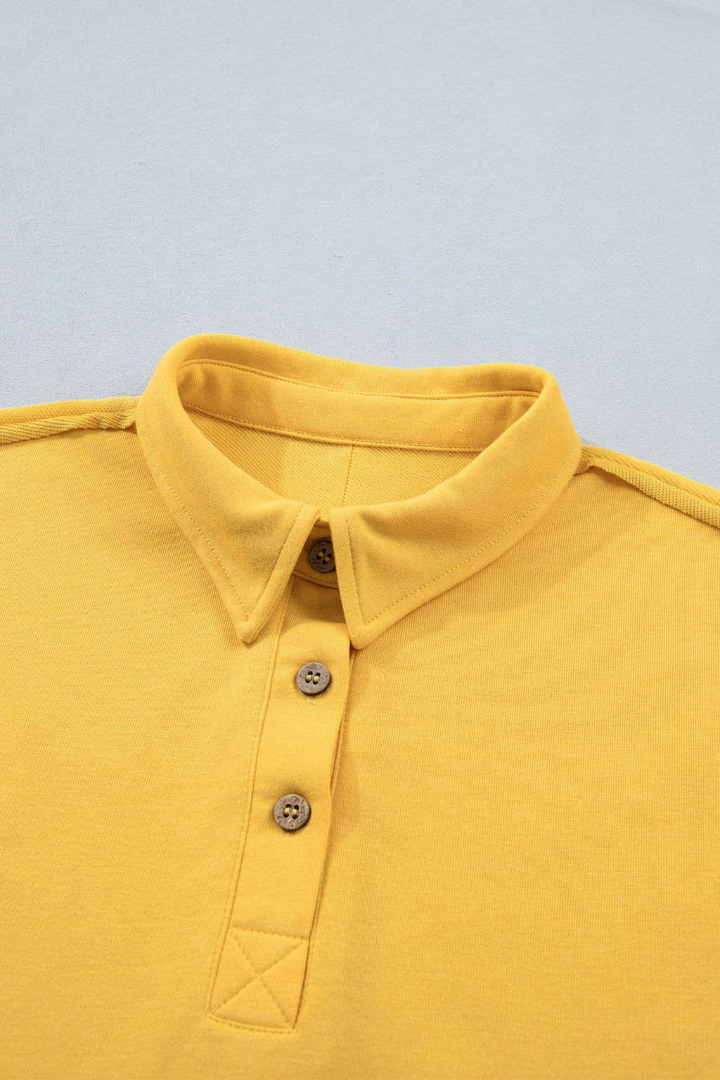 Solid Polo Tee & Elastic Waist Short Set