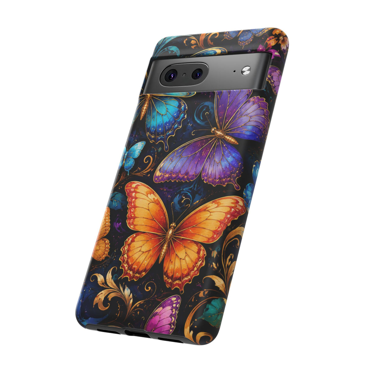 Butterfly Tough Phone Case — Colorful Floral Butterflies Protective Cover