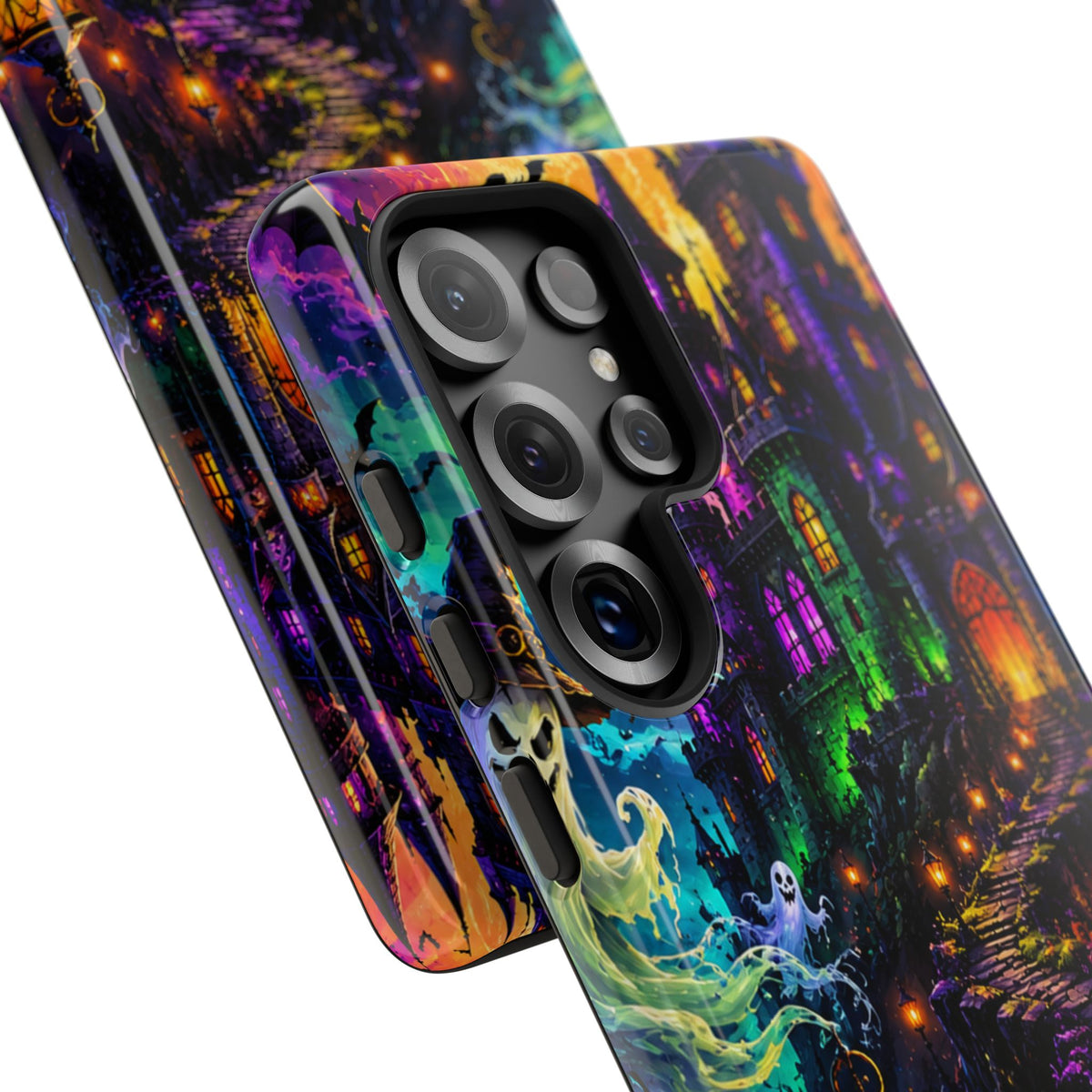 Halloween Haunted Castle Phone Case — Spooky Pumpkin & Ghost Tough Case