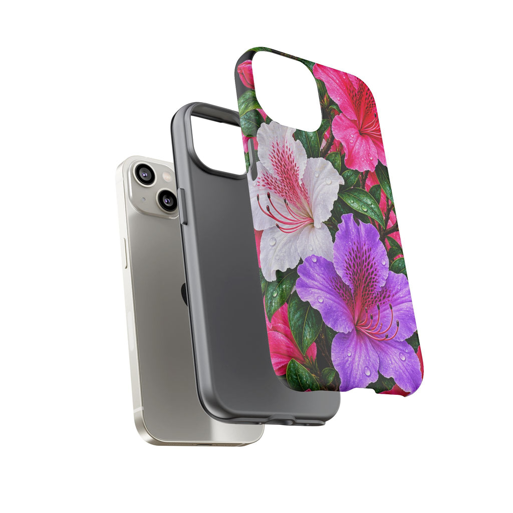 Floral Azalea Phone Case — Vibrant Pink & Purple Blossom Protection
