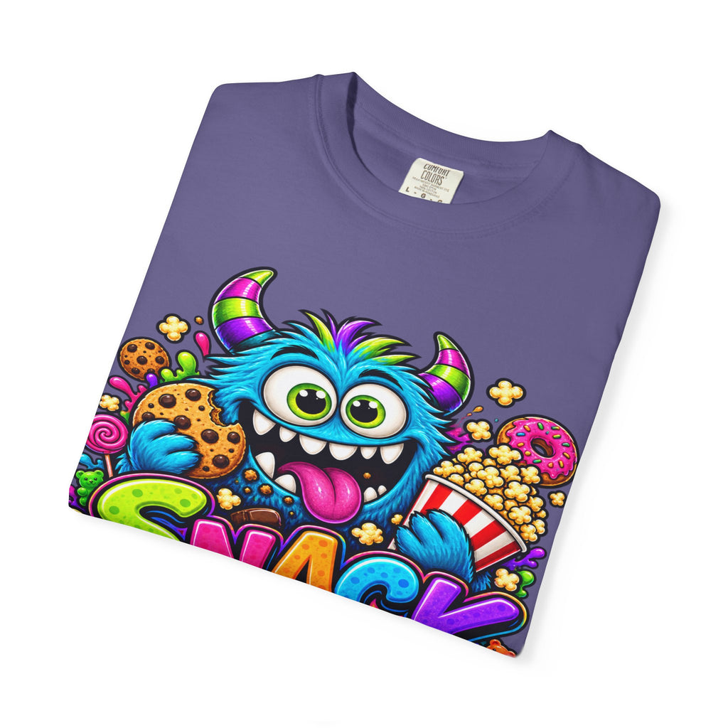 Snack Monster T-shirt | Colorful Cartoon Monster Snacks