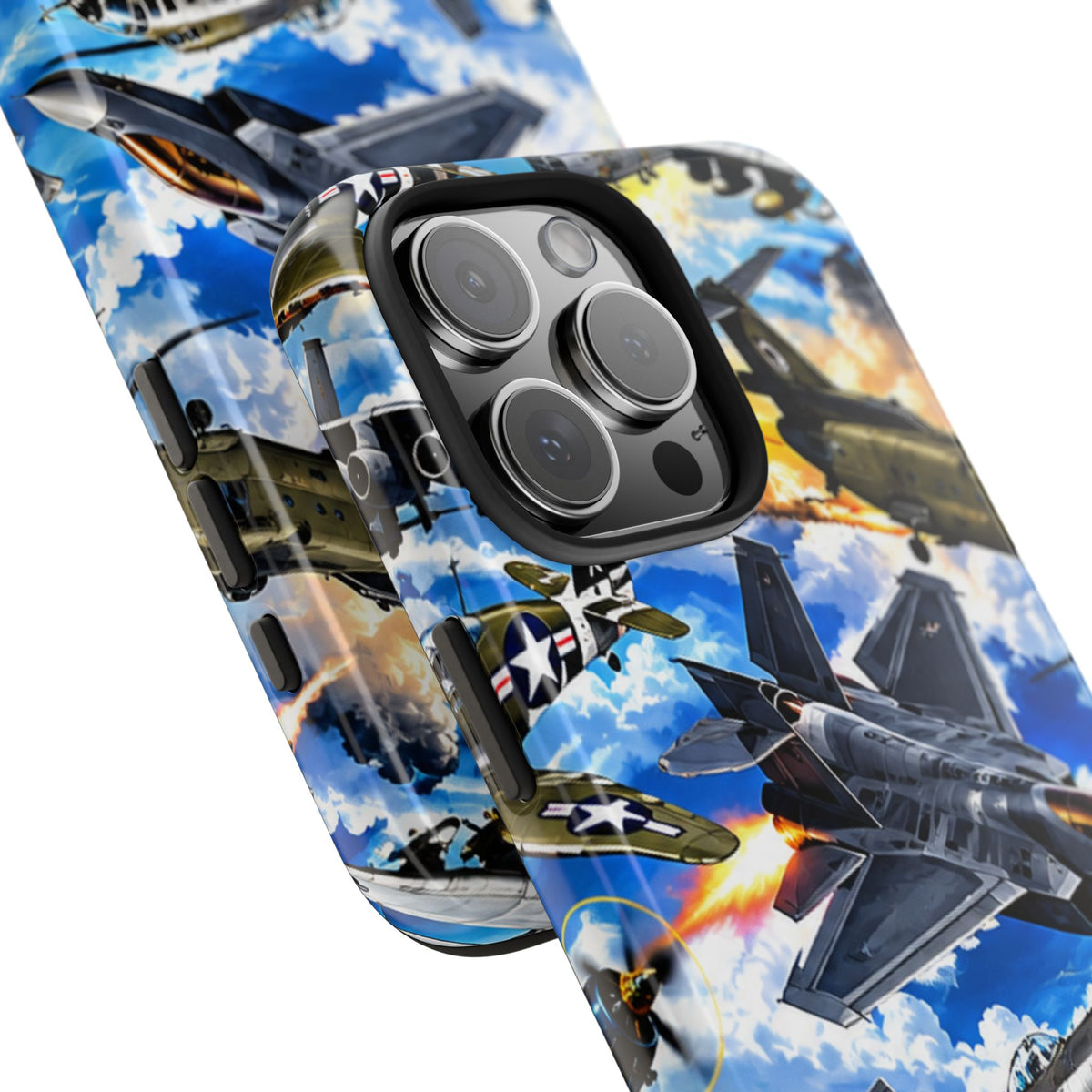 Military Aircraft Tough Phone Case – Vintage & Modern Jet Fighter Print