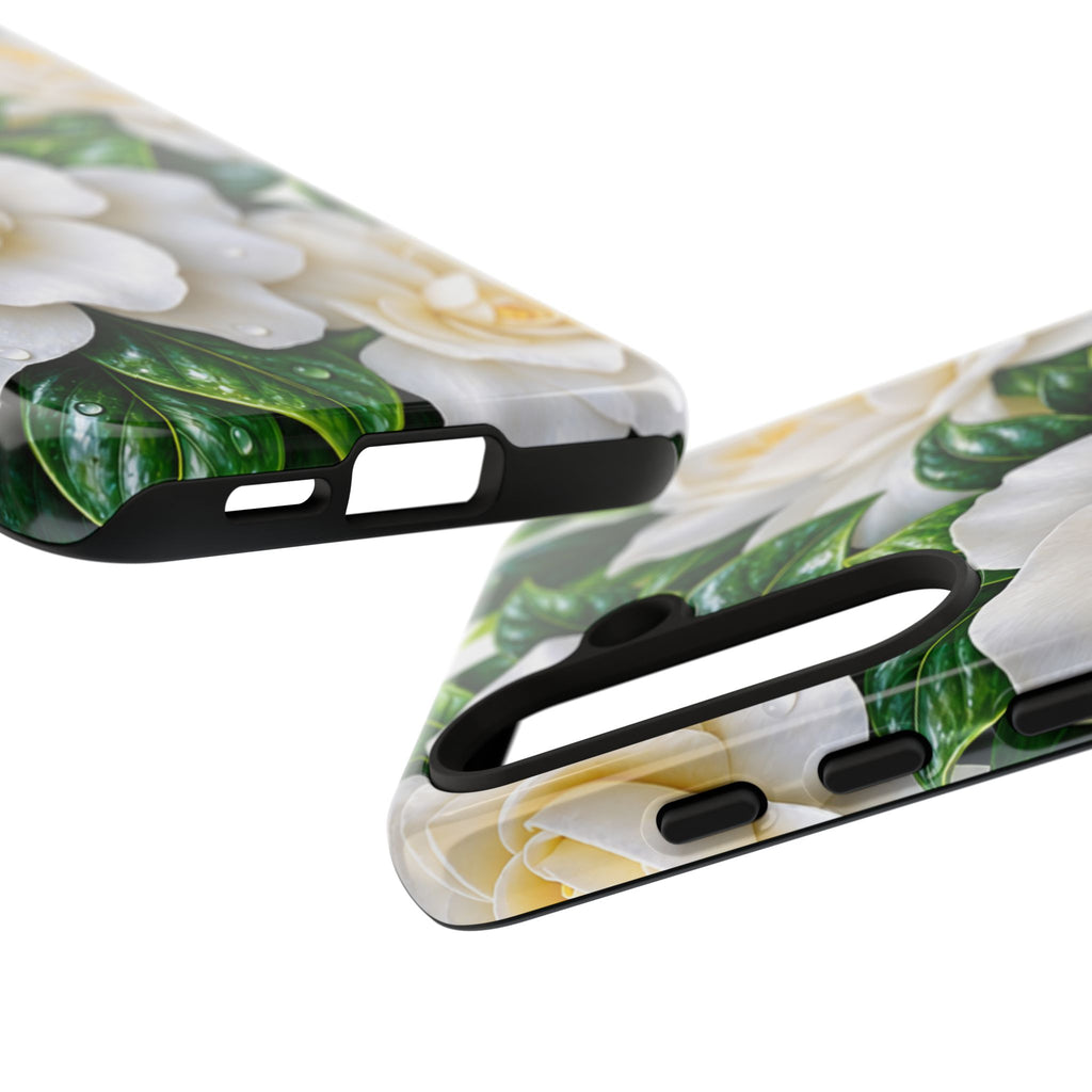 Floral Camellia Tough Case — White Gardenia Phone Cover