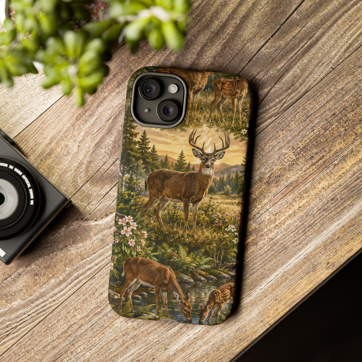 Deer Forest Phone Case — Woodland Bucks Nature iPhone Cover