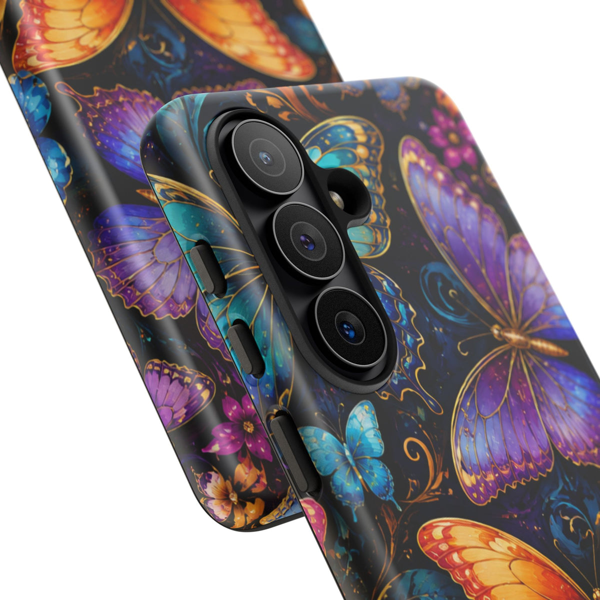 Butterfly Tough Phone Case — Colorful Floral Butterflies Protective Cover