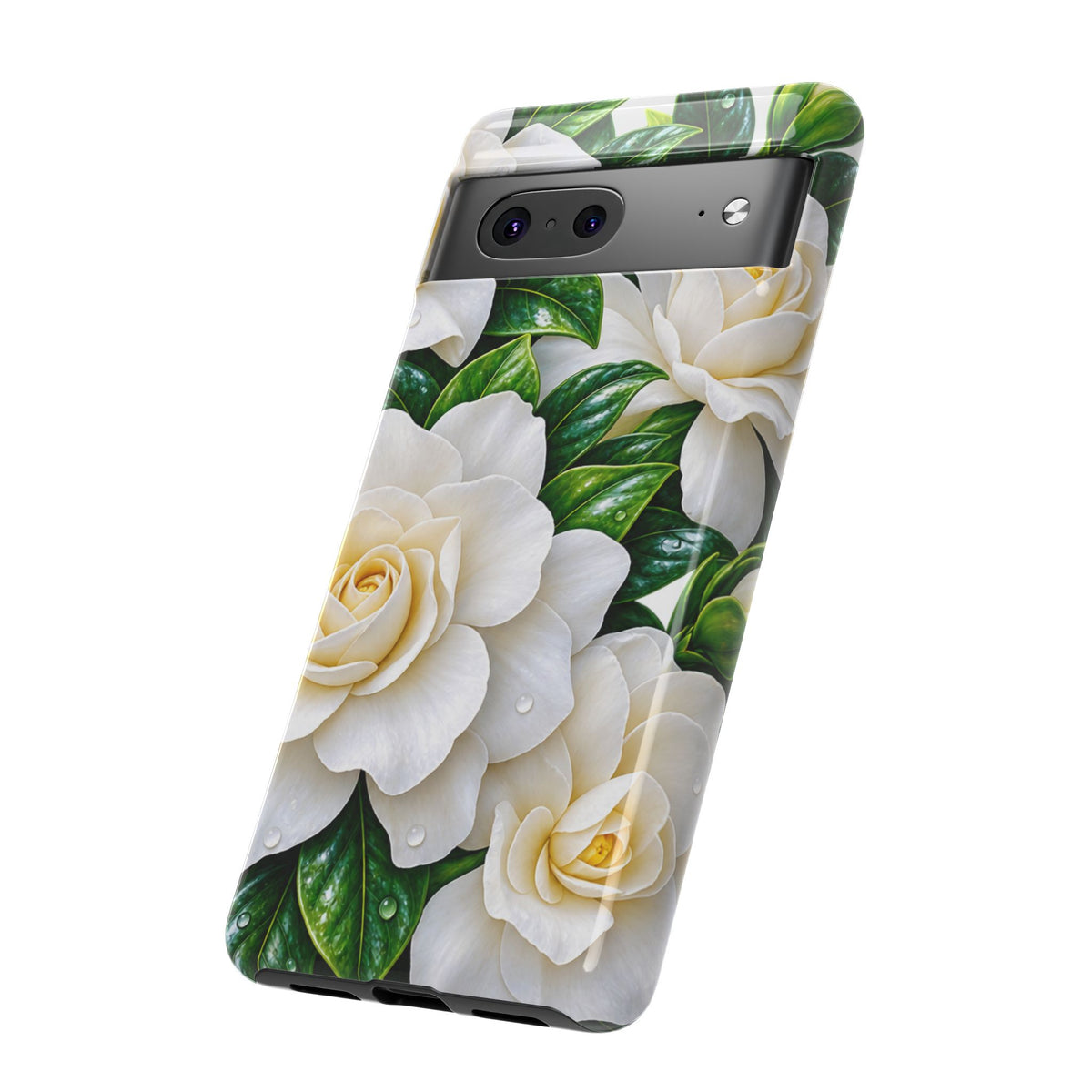 Floral Camellia Tough Case — White Gardenia Phone Cover