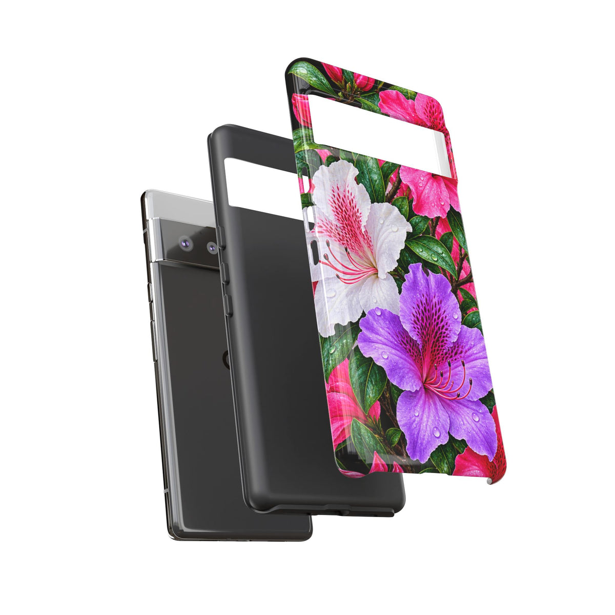 Floral Azalea Phone Case — Vibrant Pink & Purple Blossom Protection