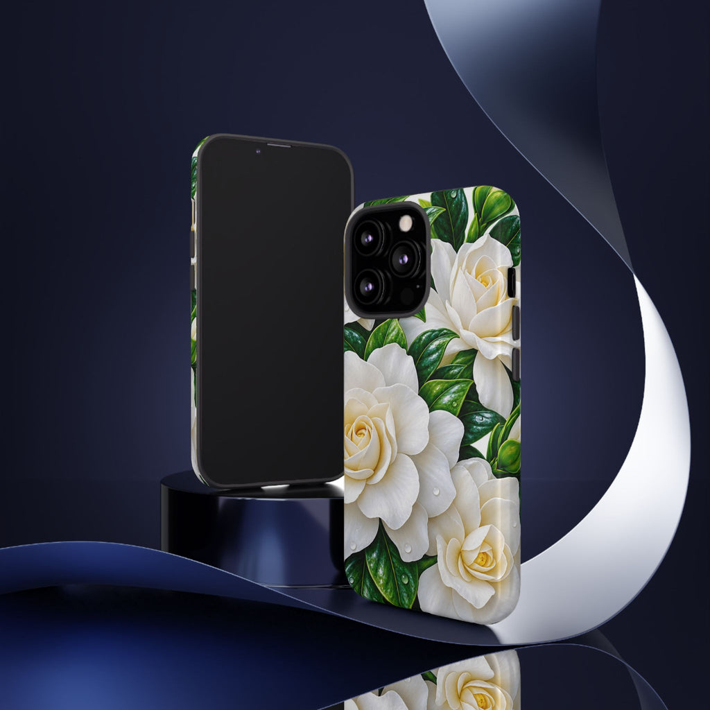 Floral Camellia Tough Case — White Gardenia Phone Cover